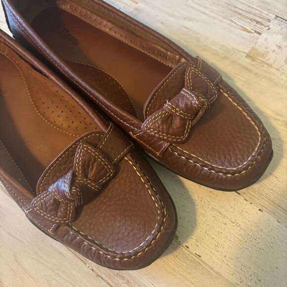 L.L. Bean Women’s Size 8 M Brown Leather Loafer Driving Moccasins Comfort Shoe - Picture 6 of 12